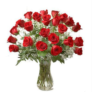 24 red roses Dubai by local flower shop