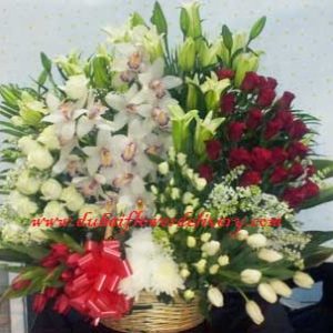 big basket of flowers in Dubai