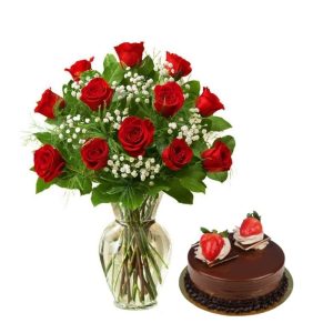 cake with flowers to Dubai