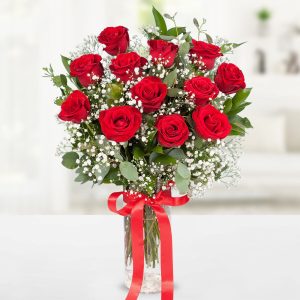 Valentine red roses