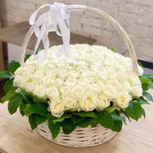 100 white roses