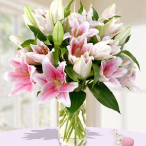 Pink Oriental Lilies