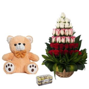 flowerbasket-teddybear-chocolates