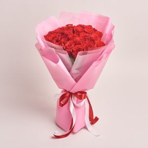 21 red roses bouquet
