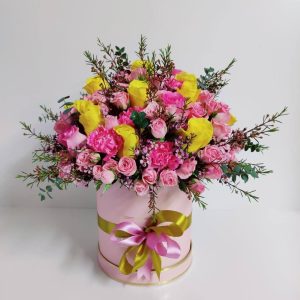 mix flowers in a box