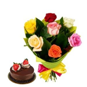 roses-and-chocolate-cake