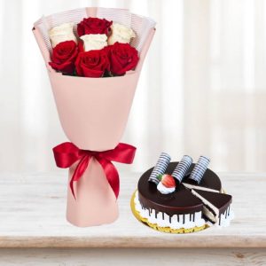 7 Roses and Cake Delivery