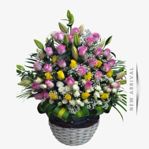 Fresh Flowers Basket Delivery Dubai