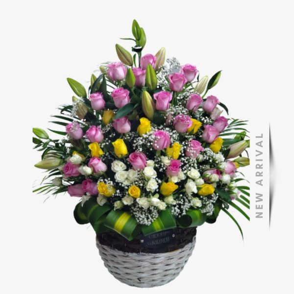 Fresh Flowers Basket Delivery Dubai