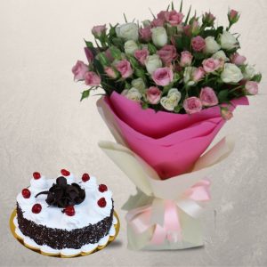 Anniversary Bouquet and Cake Online with Delivery