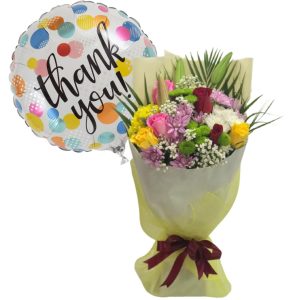 Send Thank You Bouquet and Balloon Online