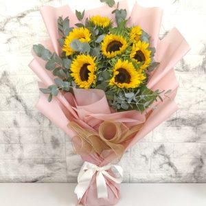 10 Sunflowers Premium Bouquet with Free Delivery
