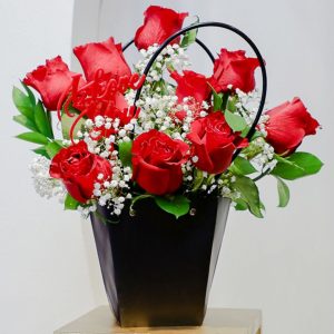 Send a Bag of 12 Red Roses to your Beloved One