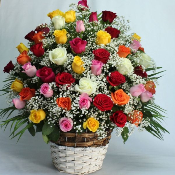 50 Mix Color Roses Online from Local Florist